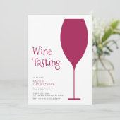 Invitations minimalistes de dégustation de vin (Debout devant)