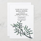 Invitations minimalistes de douches nuptiales (Devant / Derrière)