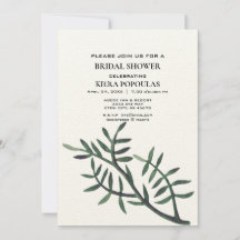 Invitations minimalistes de douches nuptiales