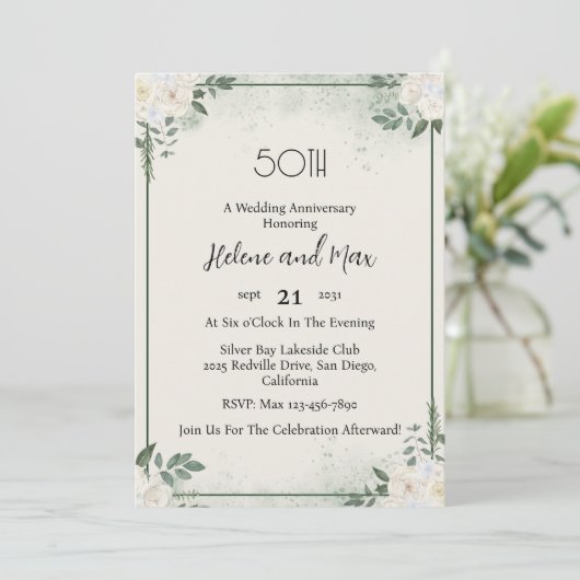 Invitations minime pour l'anniversaire du Mariage  (Debout devant)