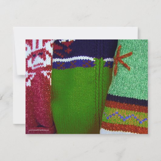 Invitations moches de la fête du pull (Dos)