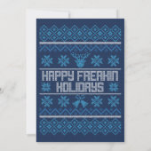 Invitations moches de la fête du pull (Dos)