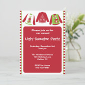 Invitations moches de Noël Sweater Party (Debout devant)