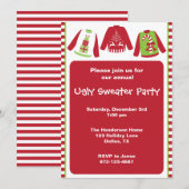 Invitations moches de Noël Sweater Party (Devant / Derrière)