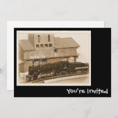 Invitations modèles de train (Devant / Derrière)