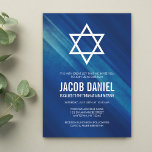 Invitations Moderne Blue Grunge Bar Mitzvah<br><div class="desc">Grunge moderne bleu marine Bar Mitzvah invitations.</div>