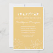 Invitations modernes à 26e anniversaire Floral Jau (Devant)