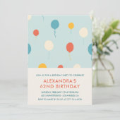 Invitations modernes à 62e anniversaire Ballons (Debout devant)