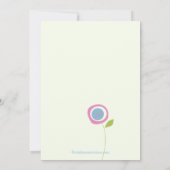 Invitations modernes à la douche pour bébés à fleu (Dos)