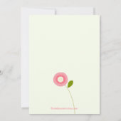 Invitations modernes à la douche pour bébés à fleu (Dos)