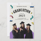 invitations modernes à la remise des diplômes anno (Devant)