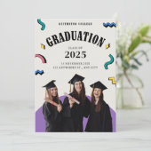 invitations modernes à la remise des diplômes anno (Debout devant)