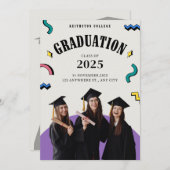 invitations modernes à la remise des diplômes anno (Devant / Derrière)