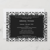 INVITATIONS MODERNES AU MARIAGE :: couleurs damas (Dos)