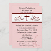 Invitations modernes de communion pour des filles (Devant / Derrière)
