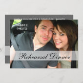 Invitations modernes de dîner de répétition de (Devant / Derrière)