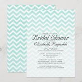 Invitations modernes de douche nuptiale Chevron (Devant / Derrière)