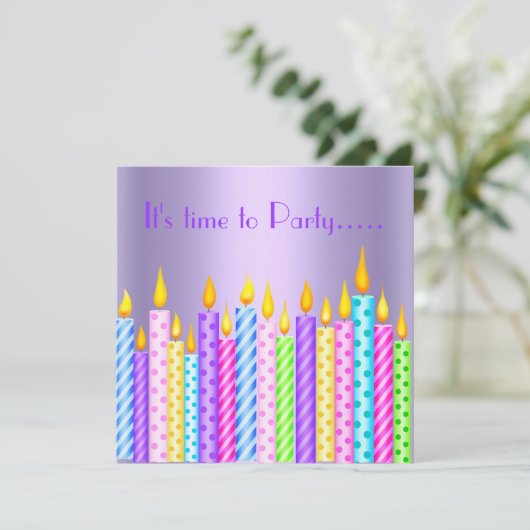 INVITATIONS MODERNES DE FÊTE D'ANNIVERSAIRE PAR MU (Debout devant)