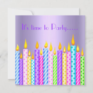 INVITATIONS MODERNES DE FÊTE D'ANNIVERSAIRE PAR MU