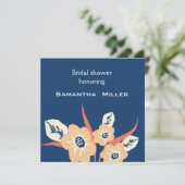 Invitations modernes de Fête de la mariée : : Bleu (Debout devant)