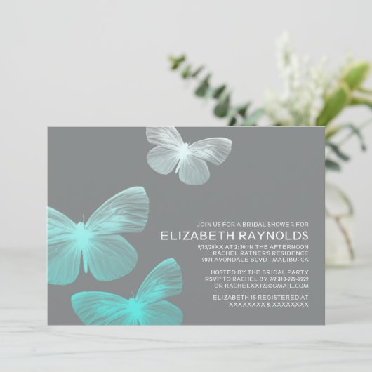 Invitations modernes de Fête de la mariée de (Debout devant)