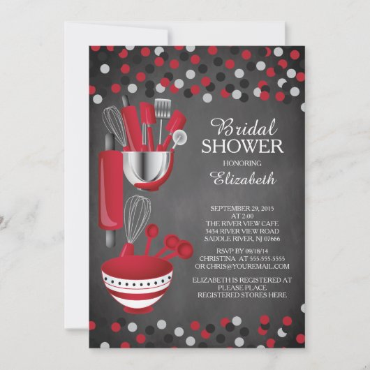 Invitations modernes de Fête de la mariée de (Devant)