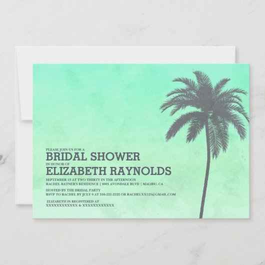 Invitations modernes de Fête de la mariée de (Devant)