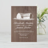 Invitations modernes de mariage à la ferme (Debout devant)