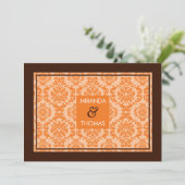 INVITATIONS MODERNES DE MARIAGE :: couleurs damass (Debout devant)
