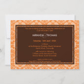 INVITATIONS MODERNES DE MARIAGE :: couleurs damass (Dos)