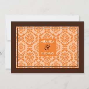 INVITATIONS MODERNES DE MARIAGE :: couleurs damass