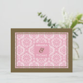 INVITATIONS MODERNES DE MARIAGE :: couleurs damass (Debout devant)