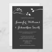 Invitations modernes de mariage de branche de (Devant / Derrière)