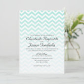 Invitations modernes de mariage de Chevron (Debout devant)