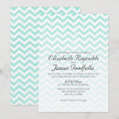 Invitations modernes de mariage de Chevron (Devant / Derrière)