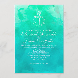 Invitations modernes de mariage de destination de