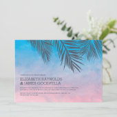Invitations modernes de mariage de palmier (Debout devant)