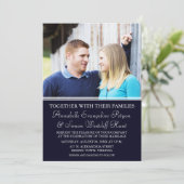 Invitations modernes de mariage de photo (Debout devant)