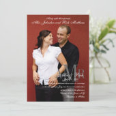 Invitations modernes de mariage de photo de (Debout devant)