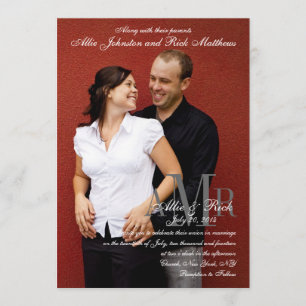 Invitations modernes de mariage de photo de