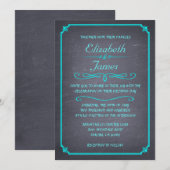 Invitations modernes de mariage de tableau (Devant / Derrière)