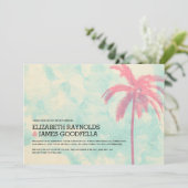Invitations modernes de mariage de toile de jute (Debout devant)