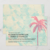 Invitations modernes de mariage de toile de jute (Devant / Derrière)