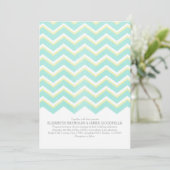 Invitations modernes de mariage de zigzag (Debout devant)