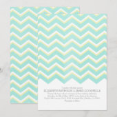 Invitations modernes de mariage de zigzag (Devant / Derrière)