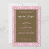 INVITATIONS MODERNES DE MARIAGE : : la damassé (Dos)