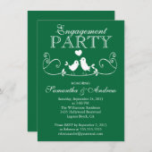 Invitations modernes de partie de fiançailles (Devant / Derrière)