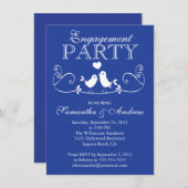 Invitations modernes de partie de fiançailles (Devant / Derrière)