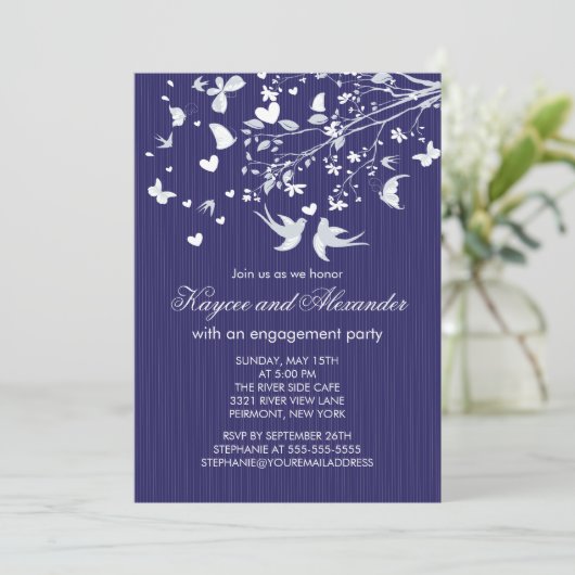 Invitations modernes de partie de fiançailles (Debout devant)