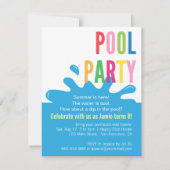 Invitations modernes de réception au bord de la (Devant)